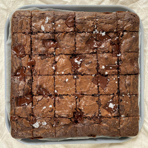 Sea Salt Choc Chunk Brownies